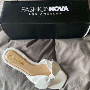 Fashion Nova Ruffled Up Slides